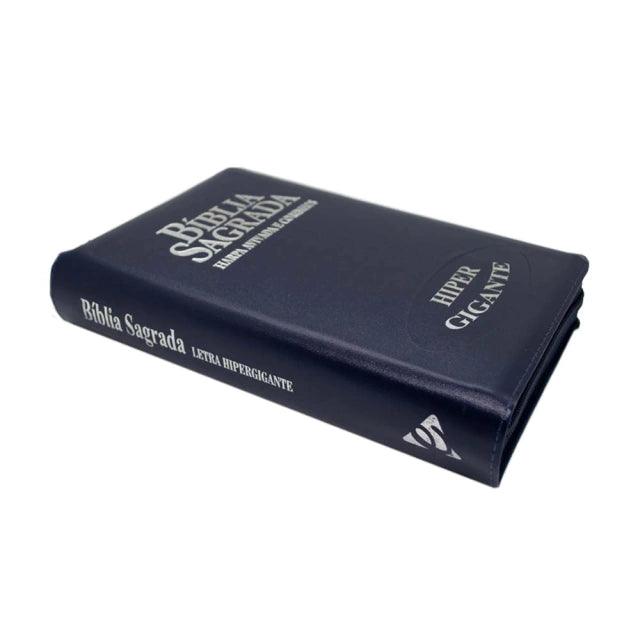 Bíblia Sagrada Letra Hipergigante RC Harpa E Corinhos Zíper Preta - Livraria Zion