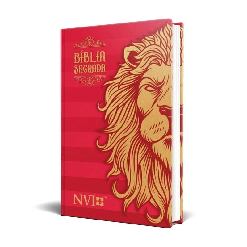 Bíblia Sagrada NVI Slim Capa Dura Leão Dourado - Livraria Zion