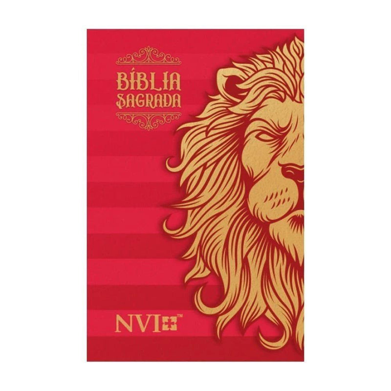 Bíblia Sagrada NVI Slim Capa Dura Leão Dourado - Livraria Zion