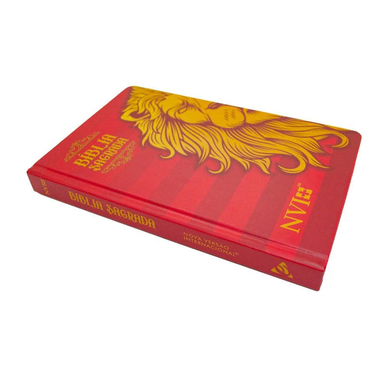 Bíblia Sagrada NVI Slim Capa Dura Leão Dourado - Livraria Zion