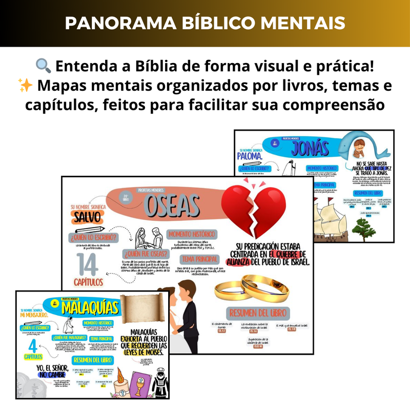 Panorama Bíblico em Mapas Mentais  + De 1.000 Páginas