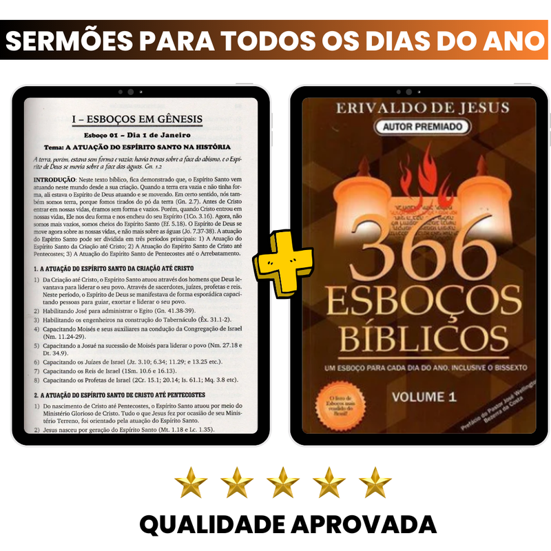 COMBO ESBOÇOS E SERMÕES PARA PREGADORES