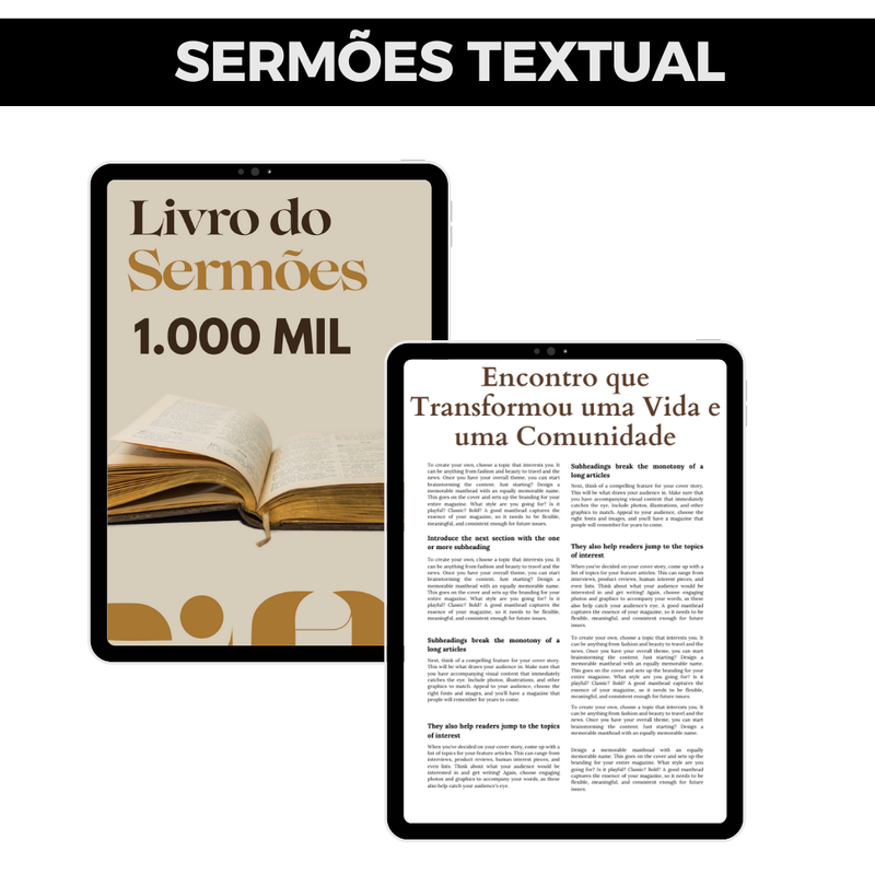 O LIVRO DO SERMÕES | 1.000 SERMÕES