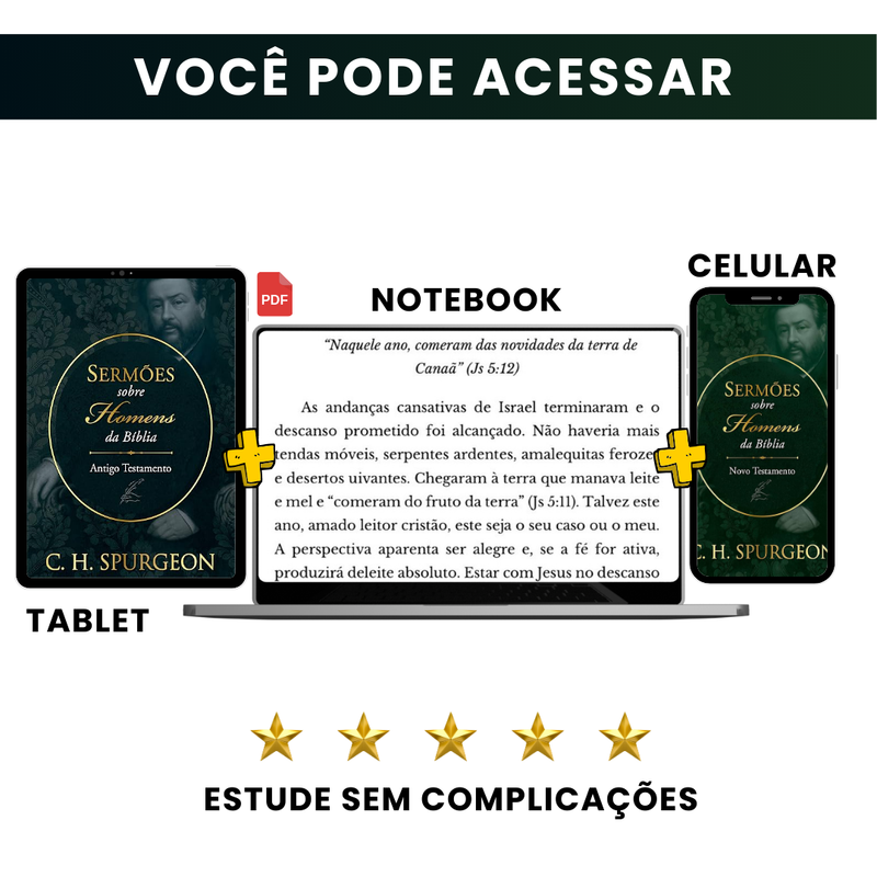 Combo: Sermões dos Homens da Bíblia – Antigo e Novo Testamento | Charles Spurgeon