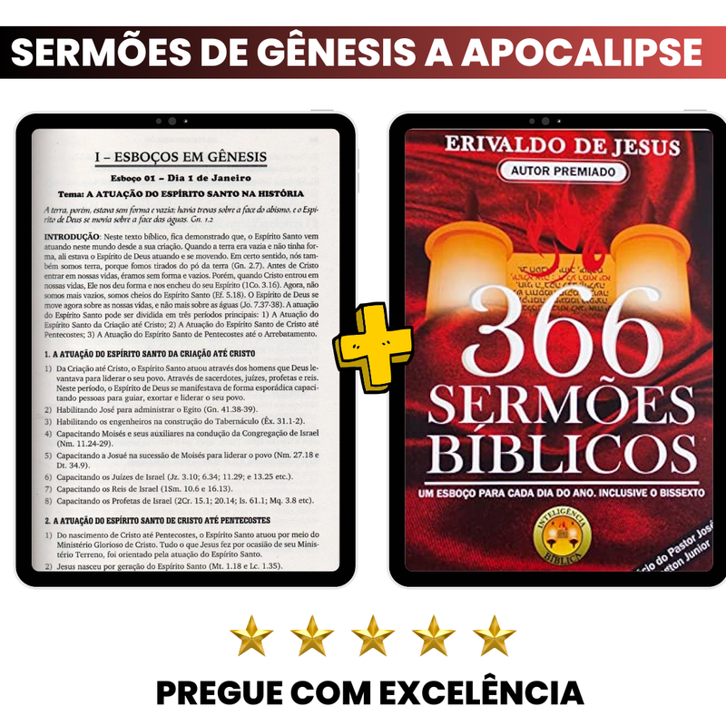 COMBO ESBOÇOS E SERMÕES PARA PREGADORES