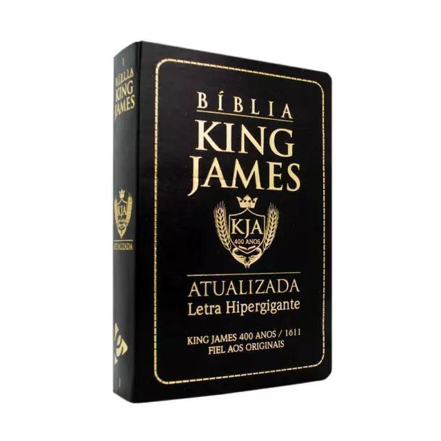 Bíblia King James AtualizadaLetra Hipergigante - Média Luxo Preta - Livraria Zion