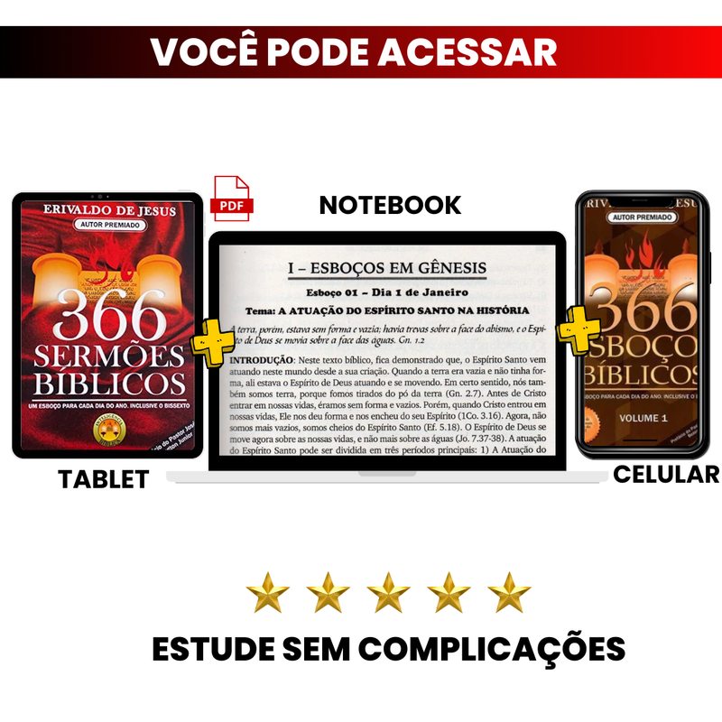 COMBO ESBOÇOS E SERMÕES PARA PREGADORES
